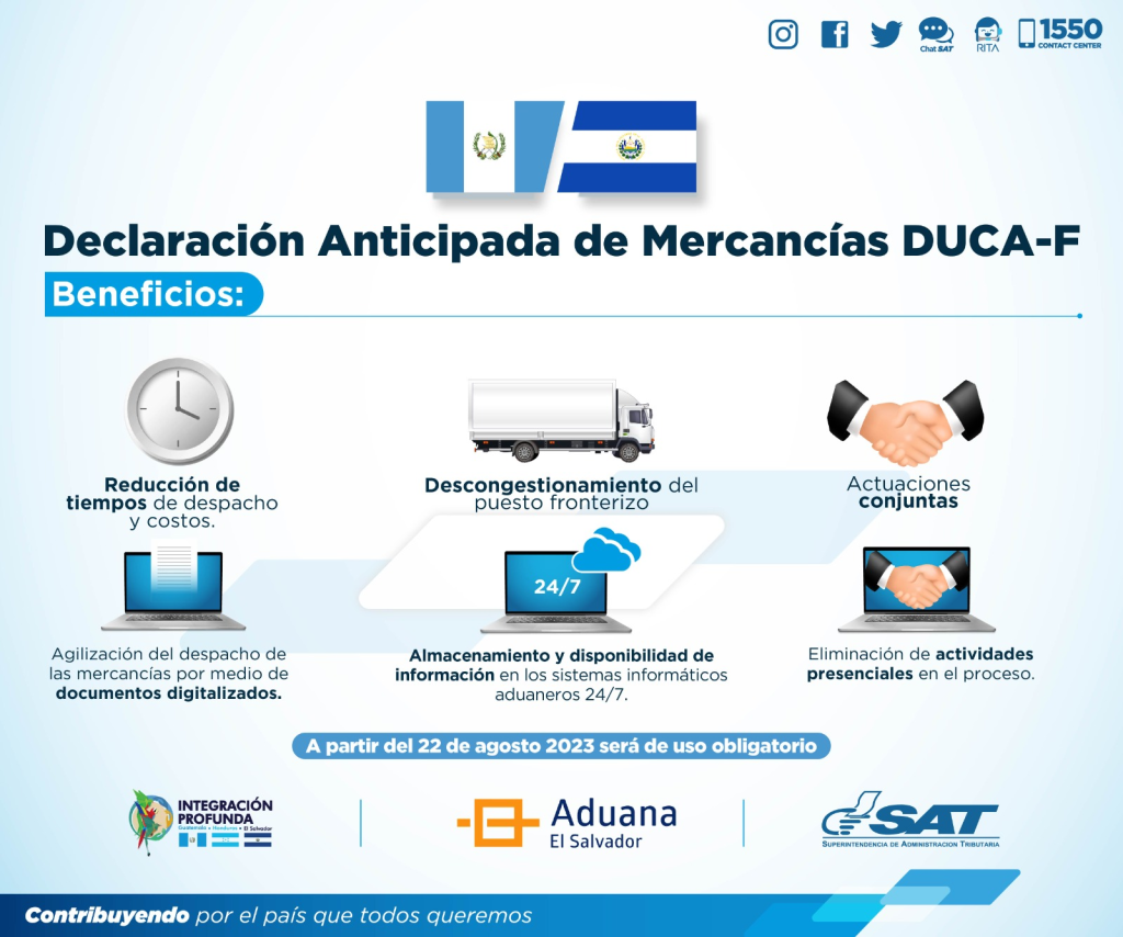 La Declaración Anticipada de Mercancías DUCA-F